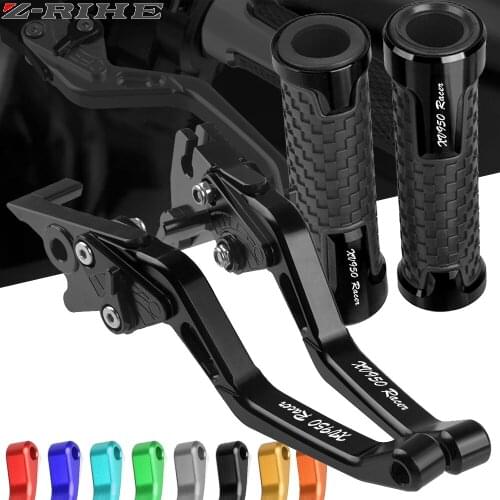 For Yamaha XV950 RACER 2016 2017 2018 Motorcycle CNC aluminum Adjustable Foldable Brake Clutch Lever Handle Grips With logo