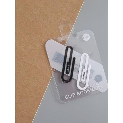 2pcs giant creative paper clip bookmark round office supplies stationery gift trumpet pink and rose red