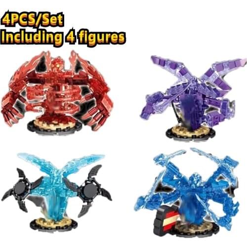 4 Pcs/lot Tempestuous God of Valour Susanoo Model Building Blocks Bricks Sets Classic Dolls Kids Toys For Children Gift