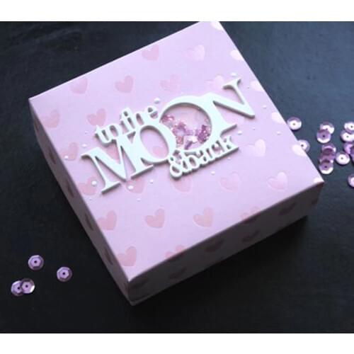 To The Moon And Back Phrases Metal Cutting Dies for DIY Scrapbooking Album Embossing Paper Cards Making Crafts Supplies 2019 New