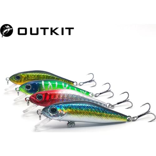 OUTKIT 1pcs mini Minnow Fishing Lure 55mm 4.8g Crankbait Hard Bait Topwater Artificial Wobbler Bass Japan Fly Accessories
