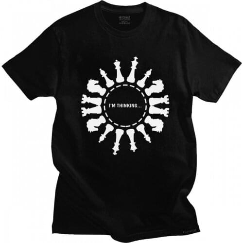 Fashion Strategy Checkmate Chess T Shirts Men Short Sleeves Streetwear Chessboard Game Tshirt Loose Fit Cotton Tee Tops Apparel