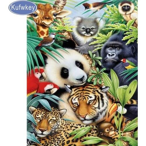 3d Diamond embroidery animals diamond cross stitch Kit crystal diamond sets unfinished decorative 5d Diy Diamond painting panda