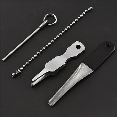 3 In1 Fishing Line Cutter Hook Eye Cleaner Pin Fly Fishing Line Nippers Lure Set Multifunction Plier Fast Tie Nail Knotter