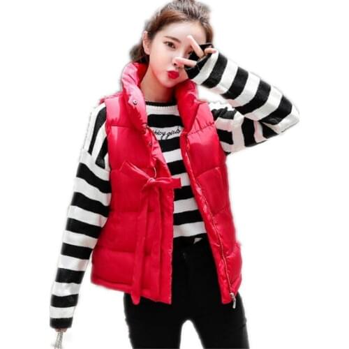 2018 New Elegant Autumn Winter Women Vest Down Cotton Turtleneck Female Short Waistcoat Sleeveless Plus Size 3XL Slim Vest Q493