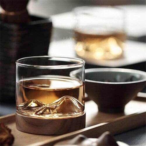 2020 New Chinese-Style Transparent Glass Tea Cup Heat-Resistant Small Mountain Glass Household Teacup Cool Tea Set Mountain Cup