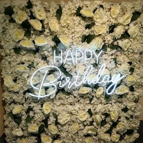 Happy Birthday Modern Neon Sign Light Personalized Custom Flex Led 3D Acrylic Wall Hanging Party Bar Room Home Décor Neons Top