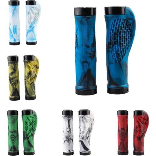 1Pair Mountain Bicycle Handlebar Protective Covers Lock Grip Smooth Soft Rubber Anti-slip Handle Grip Lock Bar End Riding Tools