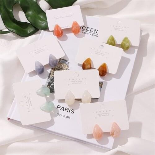 2021New Fashion Temperament Drop Shape Personalized Design Women Summer Earrings Elegant Personality Girl Student Anniversary