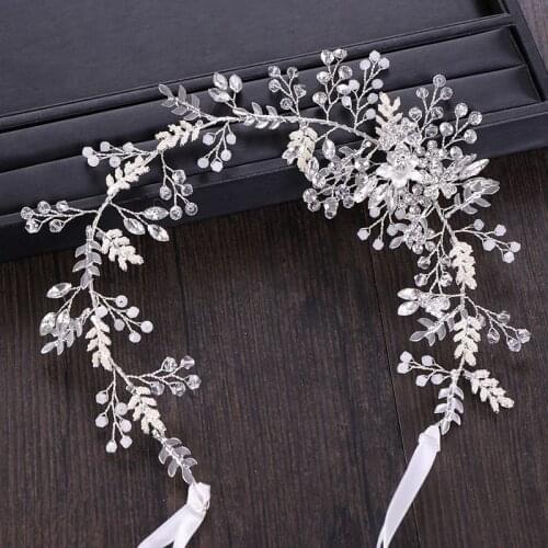 Woman Hairbands High-end Handmade Hair Band Bridal Hair Decorations Wedding Dresses Accessories Ribbon Headbands Popular FD694