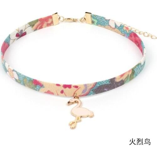 Japanese style Vintage choker with animal pendant Lovely chokers necklaces for women collar necklace