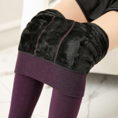 2016 Winter Leggings Women Warm Fleeces Leggings Solid Thicken Footless Legging Faux Denim Pants