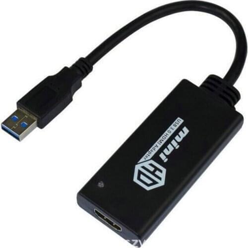 10pcs/lot USB3.0 Male to HDMI Female Converter Cable 1080P Cable External Video Card Multi Monitor Adapter