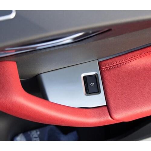 ABS Chrome For Jaguar F-Pace 2016 2017 Accessories Auto Door Memory Lock Button Cover Trim Car Sticker Styling 2Pcs
