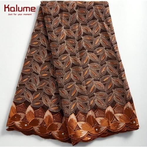 Kalume African Lace Fabric Beautiful Nigerian Lace Fabric Stones Swiss Lace Fabric In Switzerland For Dress Party Wedding H2348