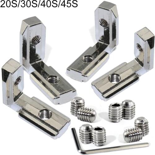50/20/10pcs T Slot Aluminum Angle Bracket Inner Joint Bracket ago Aluminum Extrusion Profile 2020 / 3030/4040/4545 series