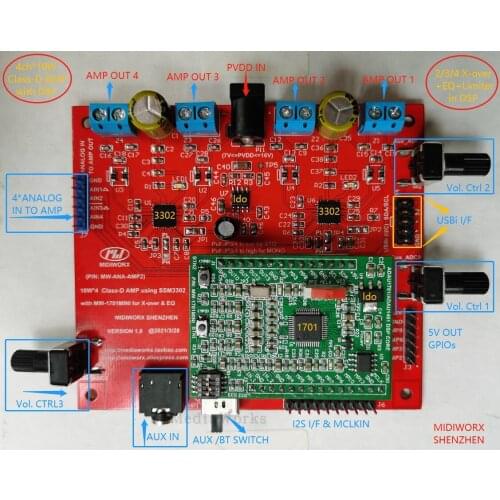 40W Analog Bluetooth Power Amplifier Board