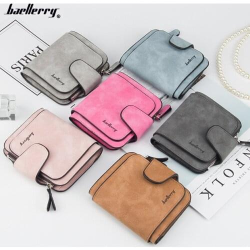 Baellerry 2021 Women Small PU Leather Wallet Female Mini Coin Purse Brand Girl Solid Casual Lady Coin Wallets Pocket Change Bag
