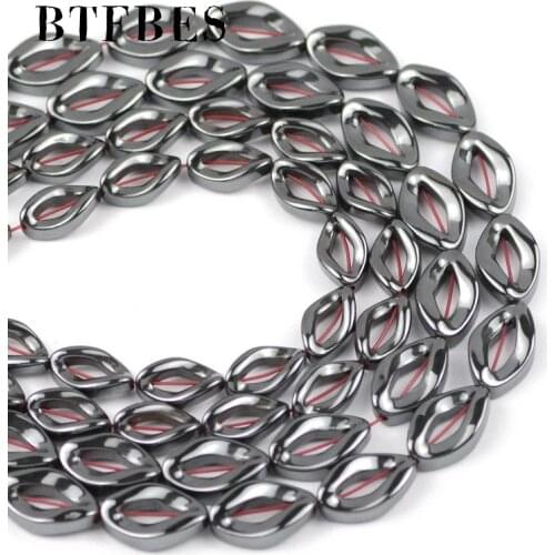 Black Oval Ellipse Circle Natural Hematite Stone 13/16MM Charm Loose Beads For Jewelry Making Diy Trendy bracelets Necklace