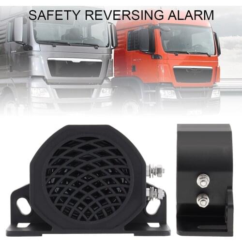 12V-48V 105dB Black Back up Alarm Horn Speaker Reverse Accessories Auto Warning Waterproof Fit for Motorcycle Car Vehicle