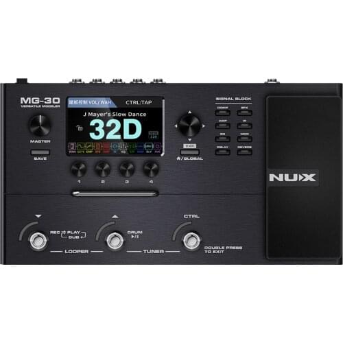 NUX MG30 DME digital multiple effector for guitar bass LOOP loop recording sound card