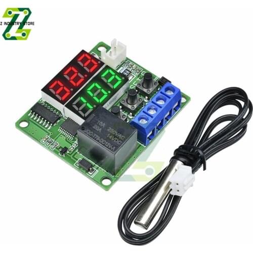 W1219 DC 12V Dual LED Digital Thermostat Temperature Controller temperature Regulator Switch Control NTC 10K Sensor Module