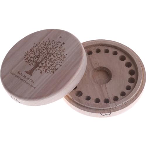 Kids Baby Boy Girl Tooth Box Organizer Baby Save Milk Teeth Wood Storage Box Baby Teething Dentes De Leite Organizad