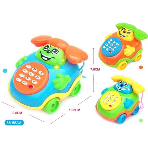 0-12 Months Baby Toys Sound Light Early Childhood Cartoon Mushrooms Telephone Children Musical Electronic Toy Phone