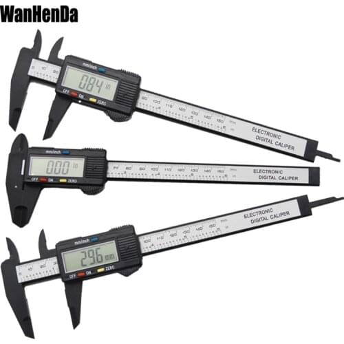 150mm digital display plastic caliper electronic digital LCD widescreen vernier caliper measurement micrometer woodworking tools