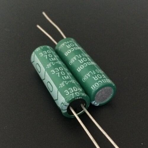 5pcs/50pcs 70uF 330V SAMCON For Photo Flash Capacitor 10x30mm 330V70uF PH Capacitors