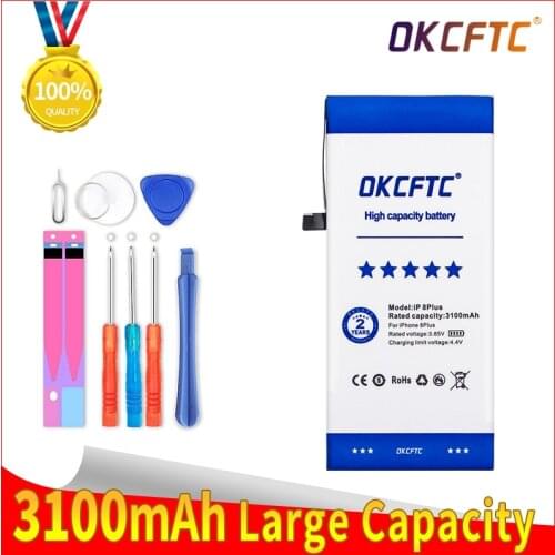 OKCFTC 3100mAh Lithium Battery For APPLE iPhone 8 Plus High Capacity Replacement Batteries for iphone8 Plus