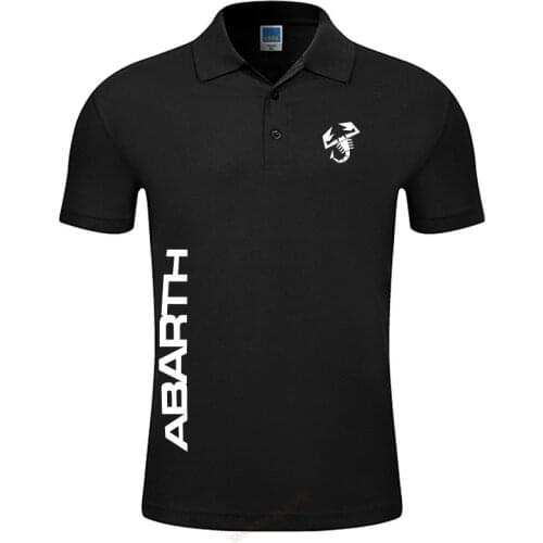Mens woman clothes Brands Male Short Sleeve Abarth polo shirt Casual Solid Color tops