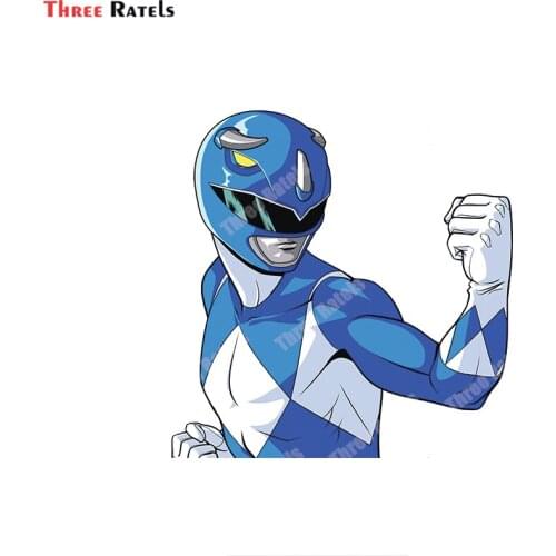 Three Ratels B98 Anime Blue Ranger Billy Anti Scratch Film For Car Door Stickers Skateboard Luggage Waterproof Decals