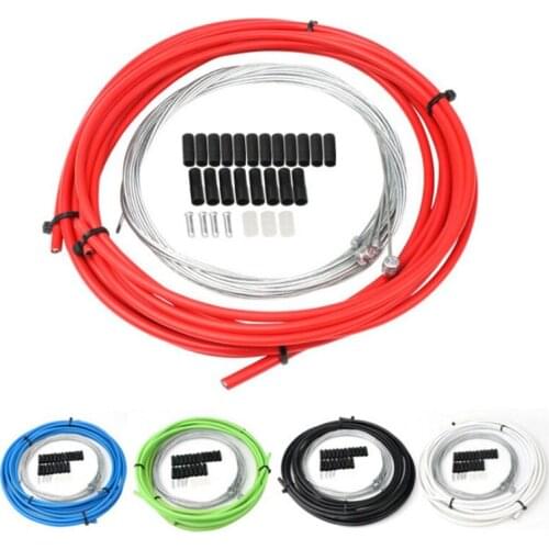 New 1Set MTB Mountain Road Bike Bicycle Brake Cable Gear Front Rear Brake Gear Cable Shifters Shift Set Tube Kits