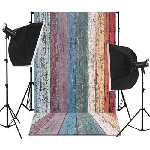 Multisize Photography Background Prop Canvas Printing Brick Wall Wooden Backdrop for Children Birthday Photo Studio Shoot