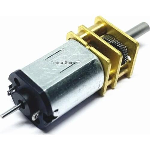 GA12-N20 DC Gear Motor 3V 6V 12V 40-3000RPM Dual output Shaft motor For Encoder installation