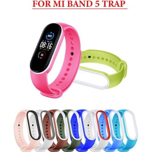 Two-Color Strap For Xiaomi Mi Band 5/NFC Bracelet Strap Wristband Replacement Accessories Colorful Strap for MiBand 5 Silicon