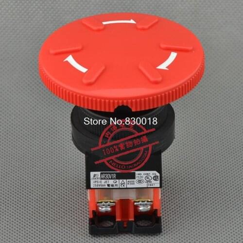 [ SA ]Original Fuji FUJI 30mm mushroom head emergency stop button switch 65 AR30V1R-01R 1NC--10PCS/LOT