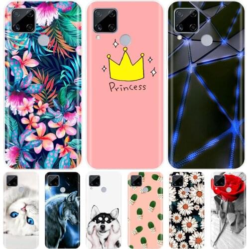 Silicone Case For OPPO Realme C15 Soft TPU Cartoon Phone Case For OPPO Realme C15 Case For OPPO Realme C 15 Cover Coque Bumper