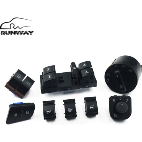 Fuel Tank Door Power Mirror Headlight Window Control Trunk Switch For Volkswagen VW Passat B6 CC 8PCS 1K0 941 431Q 3C0962125B