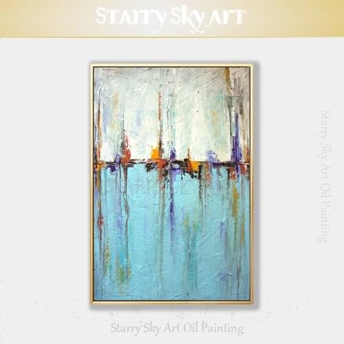 Top Artist Pure Hand-painted High Quality Abstract Acrylic Painting on Canvas Textured Knife Painting Canvas Acrylic Painting