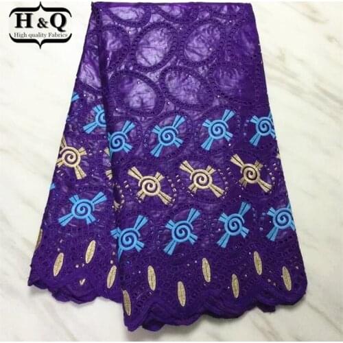 H&Q 2021 High Quality African Bazin Riche Fabric With Brode Embroidery Bazin Lace Fabric 2.5 Yard Net For Nigerian Wedding Dress