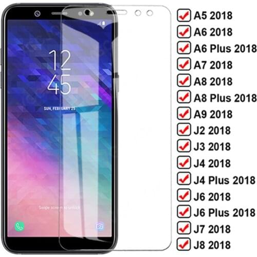 9D Full Protective Glass For Samsung Galaxy A6 A8 Plus A5 A7 A9 2018 Screen Protector J4 J6 Plus J3 J8 2018 J2 J7 Core Glas Film