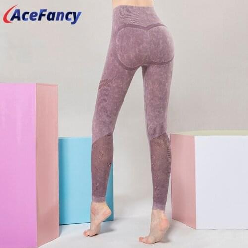 Acefancy High Waist Seamless Leggings Women Tummy Control Yoga Leggings Women Energy Seamless Leggings Women Sportwear 8808