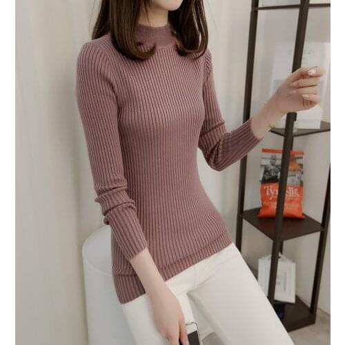 O Pullovers Neck Women Long Sleeve Knitted Tops Female Slim Sexy Tight Streetwear Sweaters Clothes Fashion Casual Jumper Black