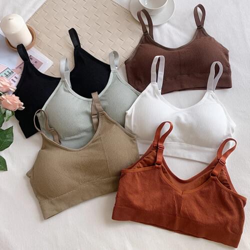 Women Breathable Padded Athletic Gym Running Seamless Fitness Yoga Vest Sport sleep Bra Tops Sports Bra