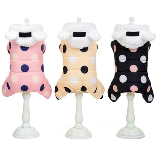 Winter Warm Dog Clothes Pet Dogs Coat Jacket Puppy Cat Outdoor Clothing Hoodies Printed Hooded Jacket For Teddy Outfit
