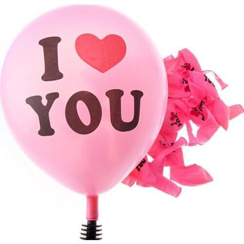 10pcs 12inch I love you Pink/white Pearl Latex Balloon birthday balloons Wedding Party balloon kids toys Decor