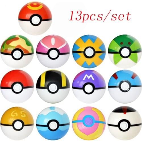 13pcs/Set Pokemon Ball Multicolor Toy Ball Set pokebolas Poke Action Figure figure Game Ball