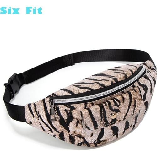 2020 Multifunctional Leopard Print Crossbody Bag Women Plush chest ravel Storage Bag Fluffy Female fanny pack beach over night